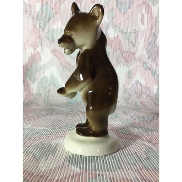 Vintage Lot Of 3 Ceramic/Porcelain Glazed Three Brown Bears Figurine Home Decor* - Picture 11 of 12